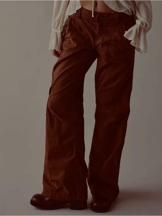 Urban Outfitters Pants - Urban Outfitters Brown Wide-Leg Cargo Pants
